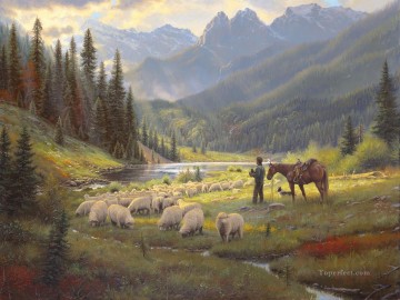 mouton Tableau Peinture - Il me conduit le mouton Keathley